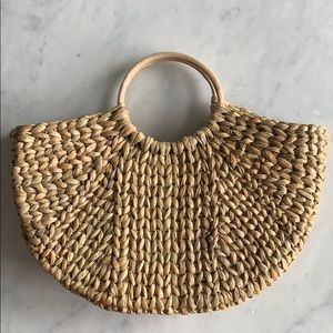 Hand made straw basket